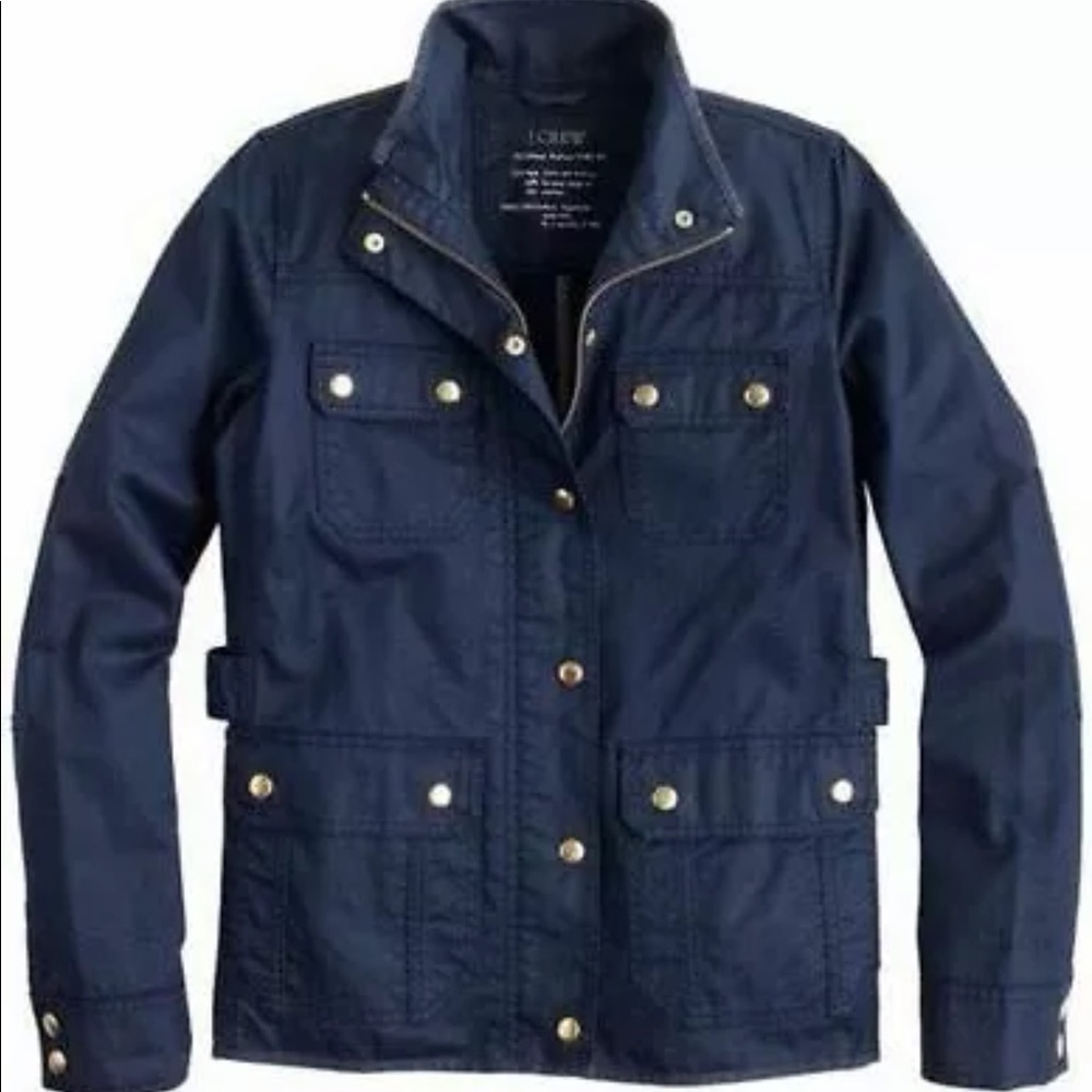 J.Crew | Relaxed Boyfriend Field Jacket Womens Size S Black Full Zip Long Sleeve